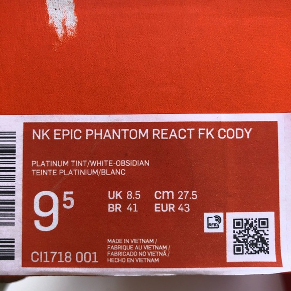 NIKE X CODY HUDSON EPIC PHANTOM REACT FLYKNIT AIR - Picture 11 of 11